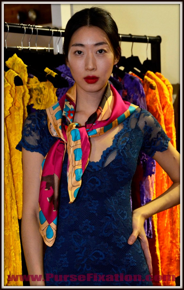 Balensi Paris lace dress on Model Ji